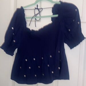 Hill House Jewelled Pajama Top Size XL